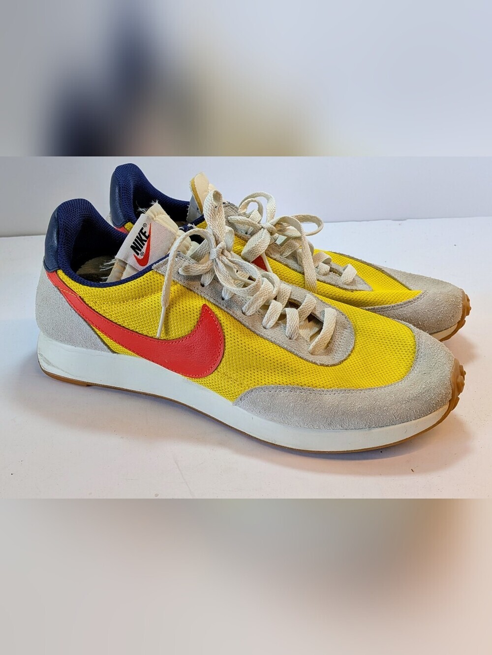 Nike Air Tailwind 79 Tour Yellow Red Retro Running Sneakers Men's Size 10.5